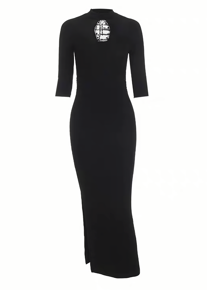 GOTHIC CUTOUT LACE-UP LONG ONEPIECE / LG1698