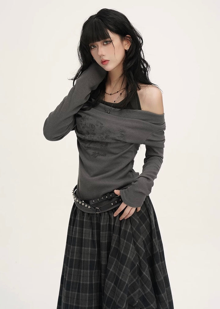 DRAPED OFF SHOULDER TOP / LG1538