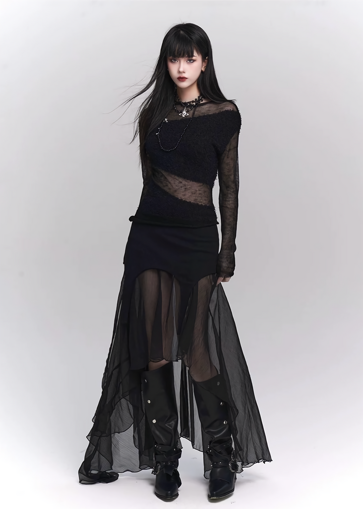 See-through black dress setup / lg1145 
