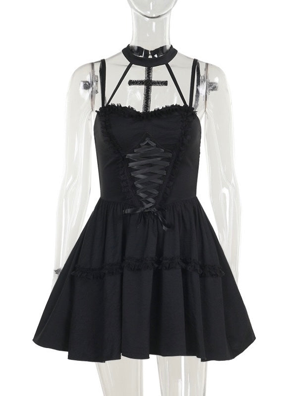 Gothic Cross Strap Dress / LG1284