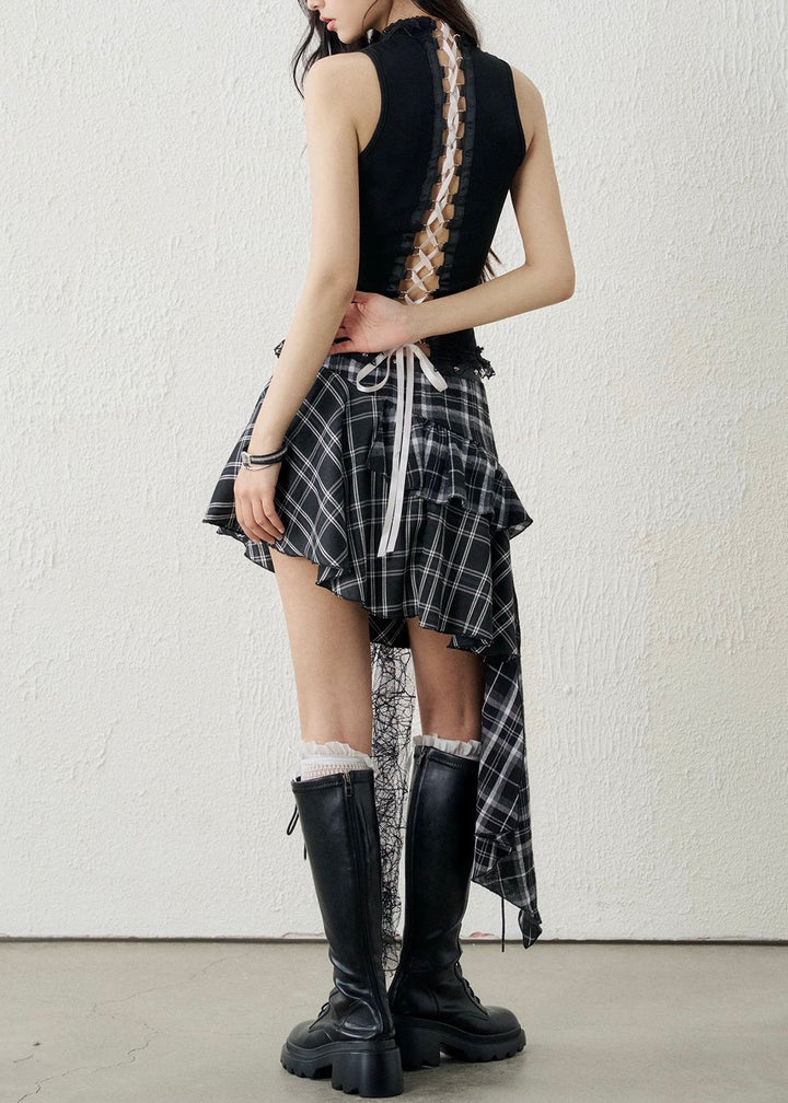 HEART CROSS LACE-UP TOP / LG1597