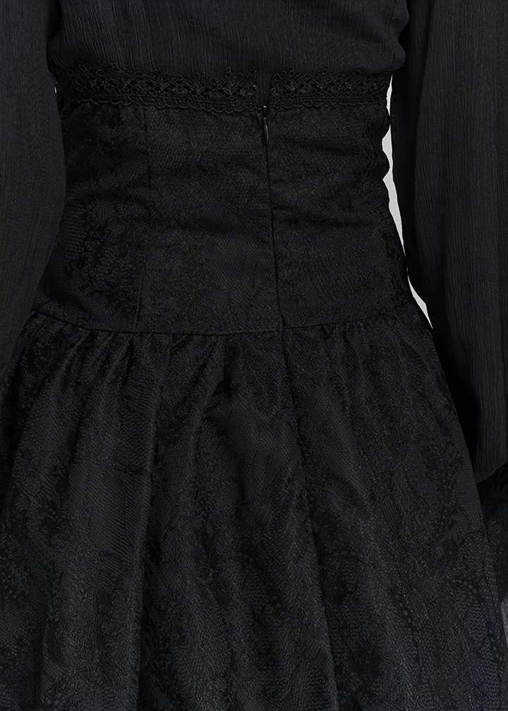 Corset Lace Flare Skirt / LG1402_e4r