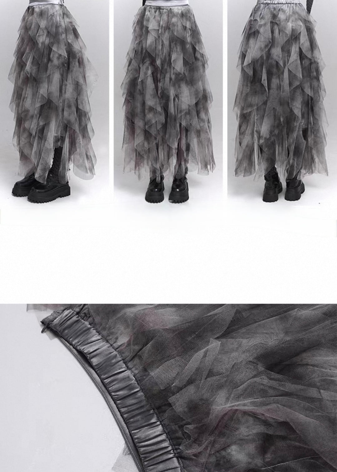 Layered Gothic Tulle Skirt / lg1347_e4r