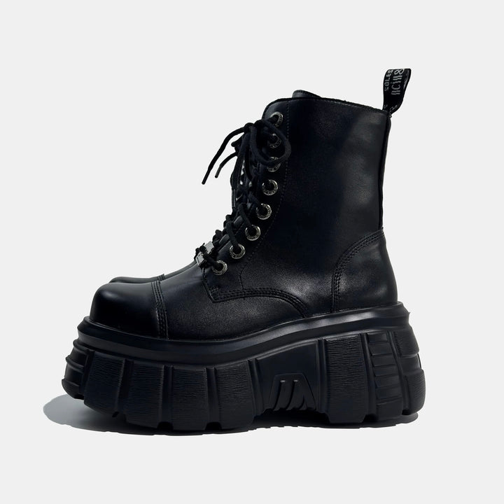 METAL SOLE PLATFORM BOOTS / V1167