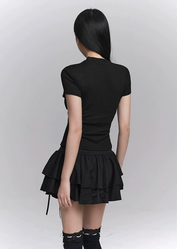 CROSS TURTLENECK SLIM FIT TOPS / LG1265_E4R