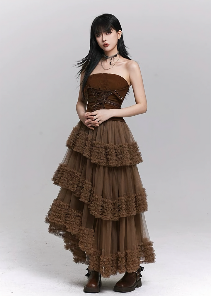 Fishbone Strapless Corset Top / LG1509