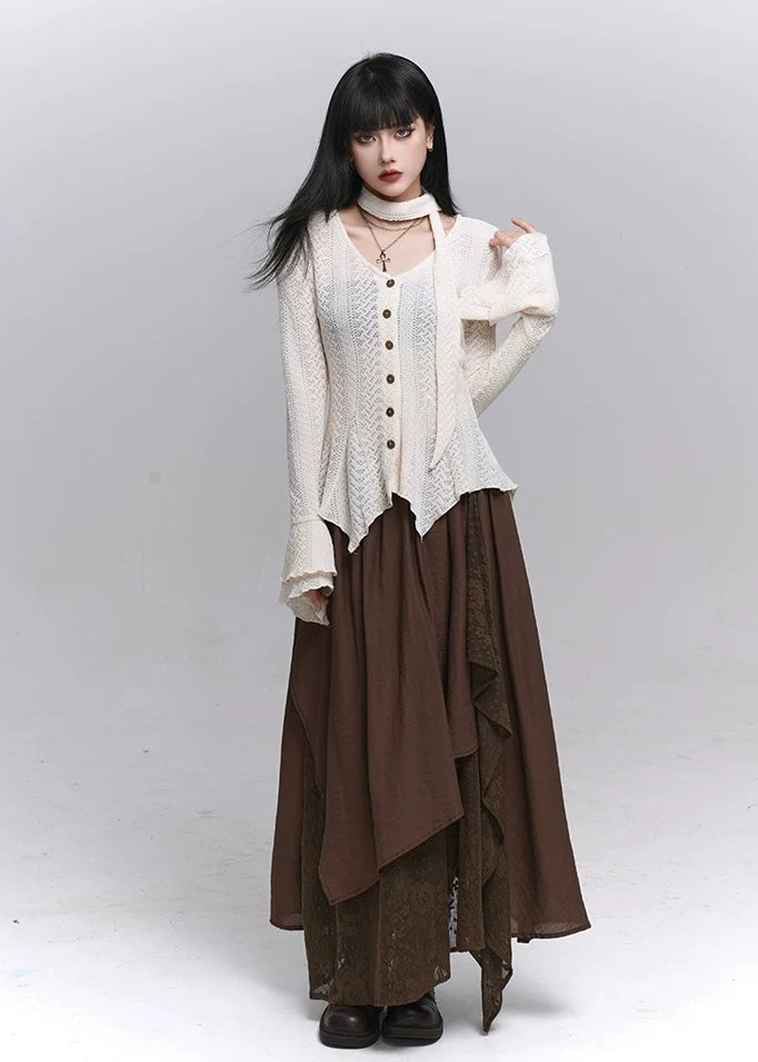 Dual Layer Lace Skirt/lg1349 