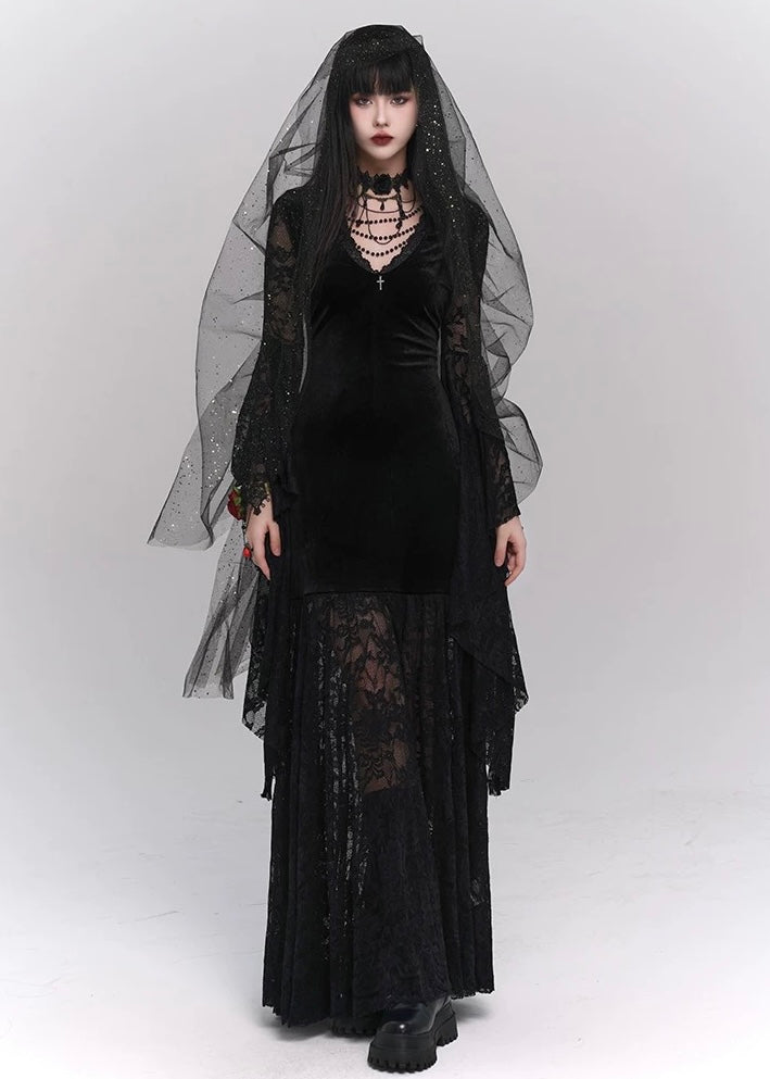 gothic retro velvet dress / LG1209