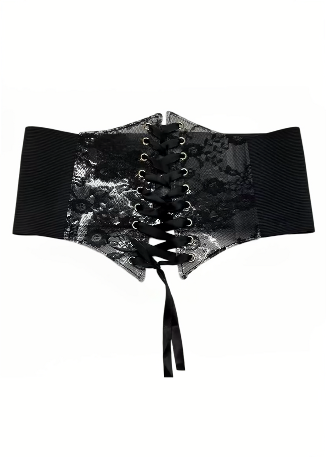 GOTHIC LACE RUFFLE SHIRT / WAIST BELT / LG1738