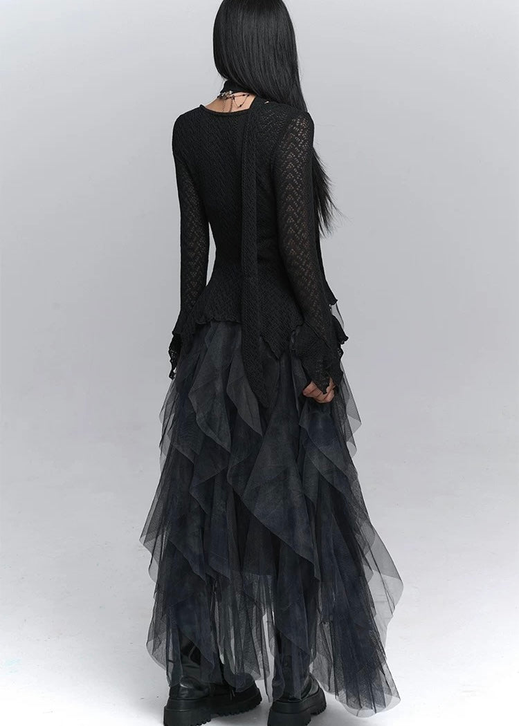 Layered Gothic Tulle Skirt / lg1347_e4r