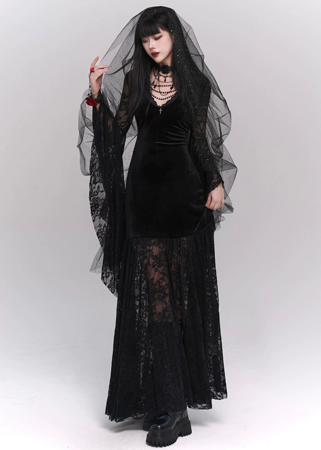 gothic retro velvet dress / LG1209