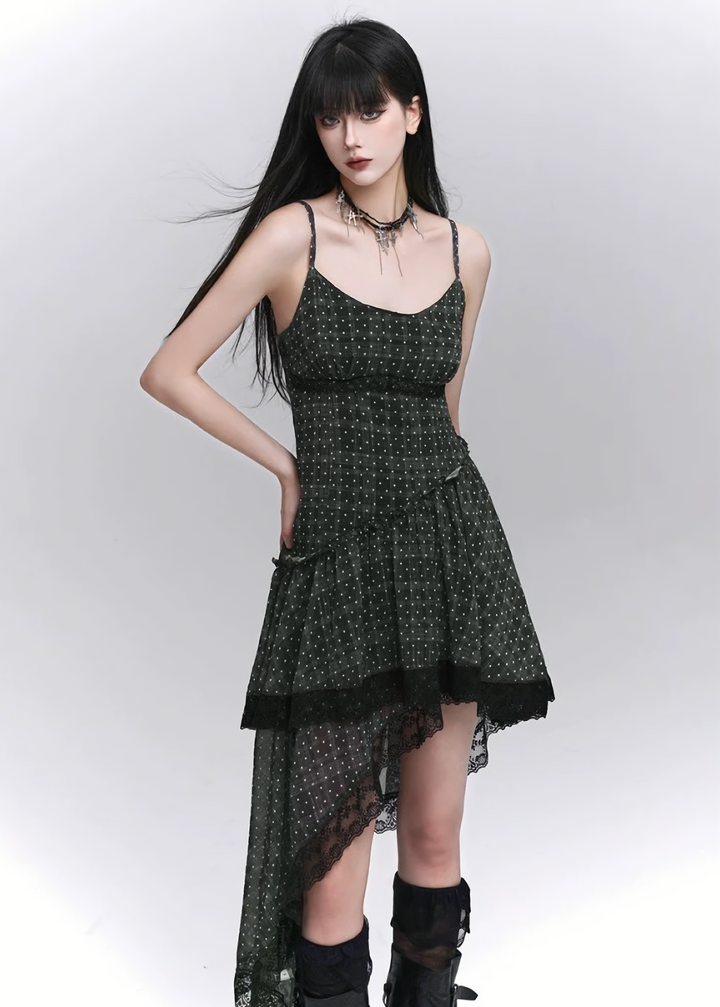 Midnight dot sheer dress / lg1324 
