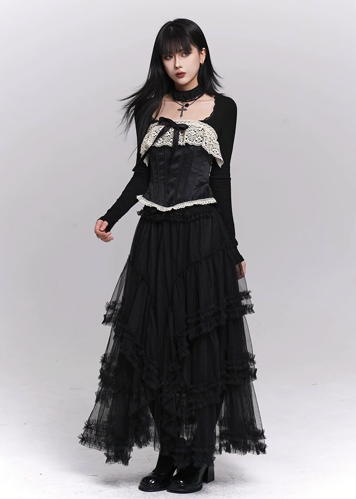 Layered Tulle Gothic Skirt / LG1507