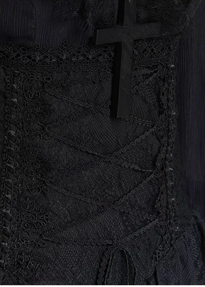 Corset Lace Flare Skirt / LG1402_e4r