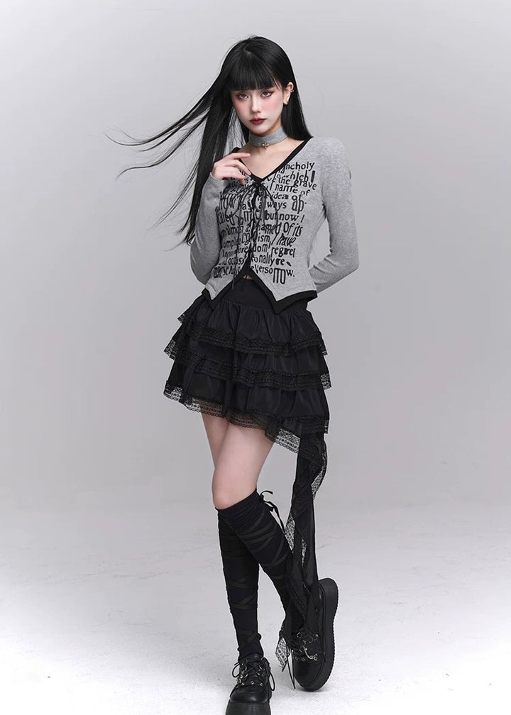 black shortcake skirt / LG1238