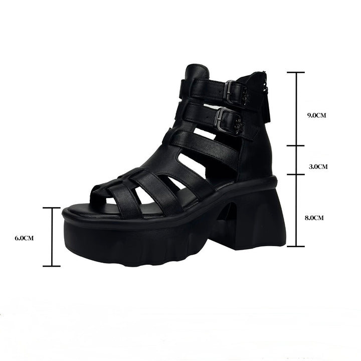 GLADIATOR PLATFORM SANDALS / V1168