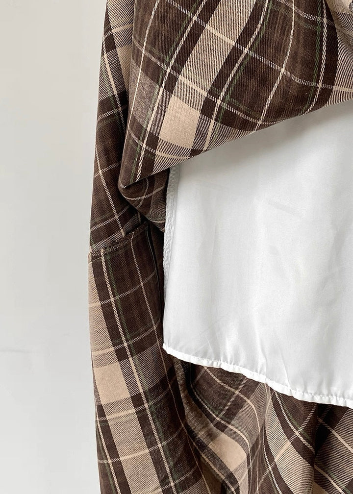 Check Frill Long Skirt / lg1365