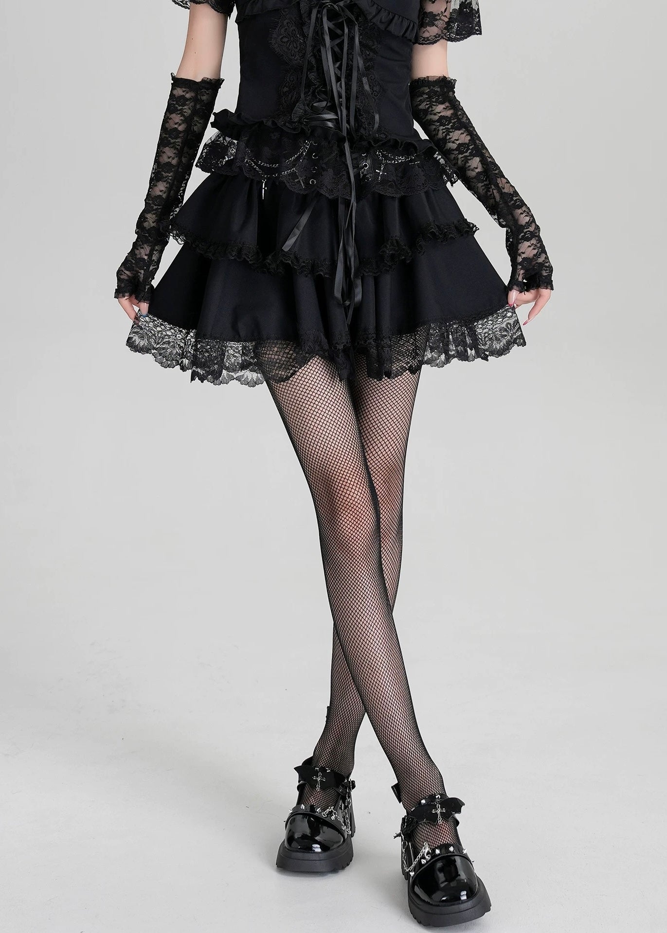 【 最終価格 】poI frill bustier skirt black frill bustier skirt | PoI