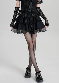 GOTHIC FRILL LAYERED SKIRT / LG1569