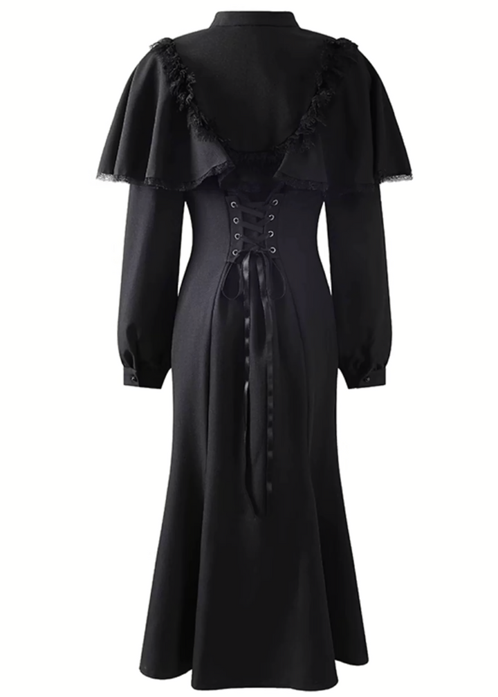 GOTHIC CAPE MERMAID DRESS / LG1603