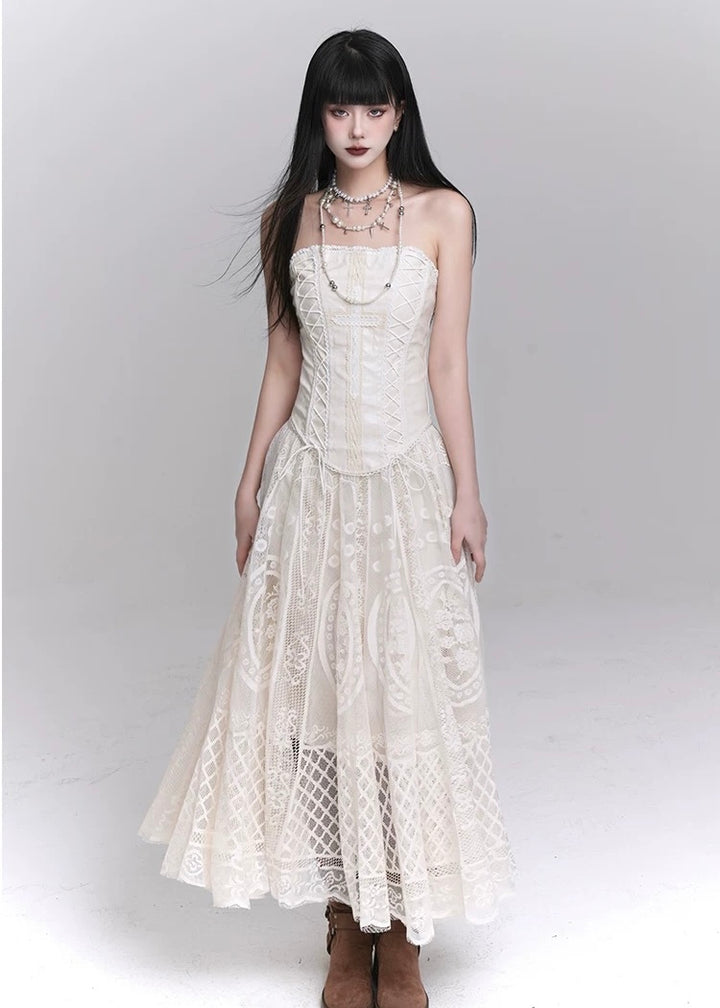 corset top &amp;amp; lace flare skirt / LG1236