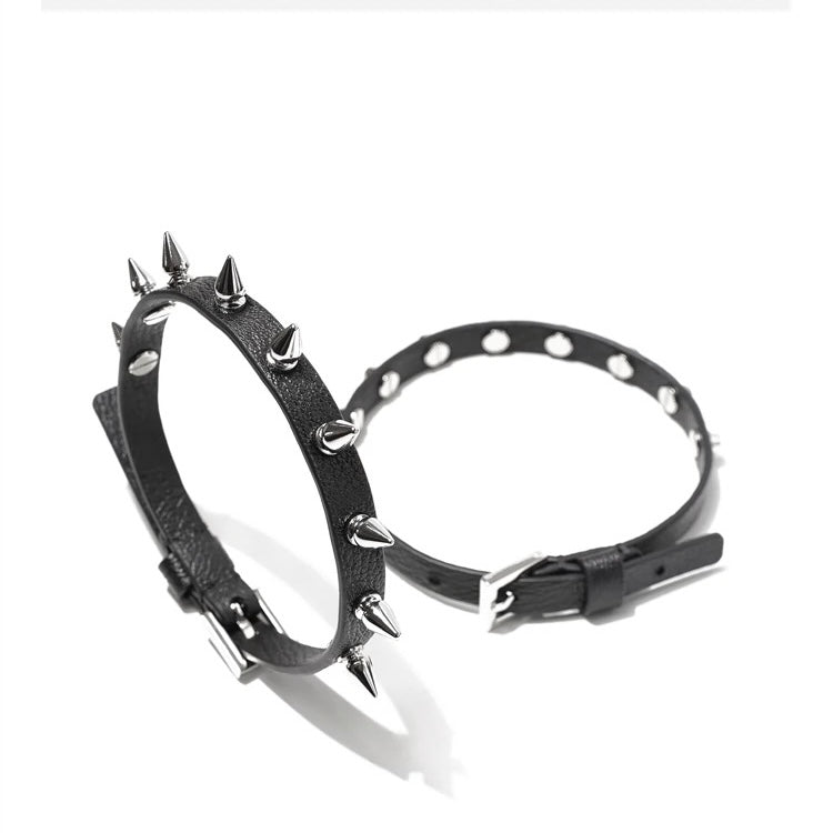 punk spike rivet choker / a1102