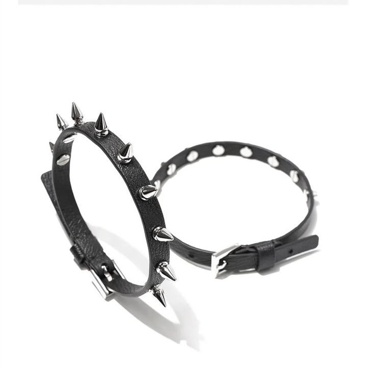 punk spike rivet choker / a1102