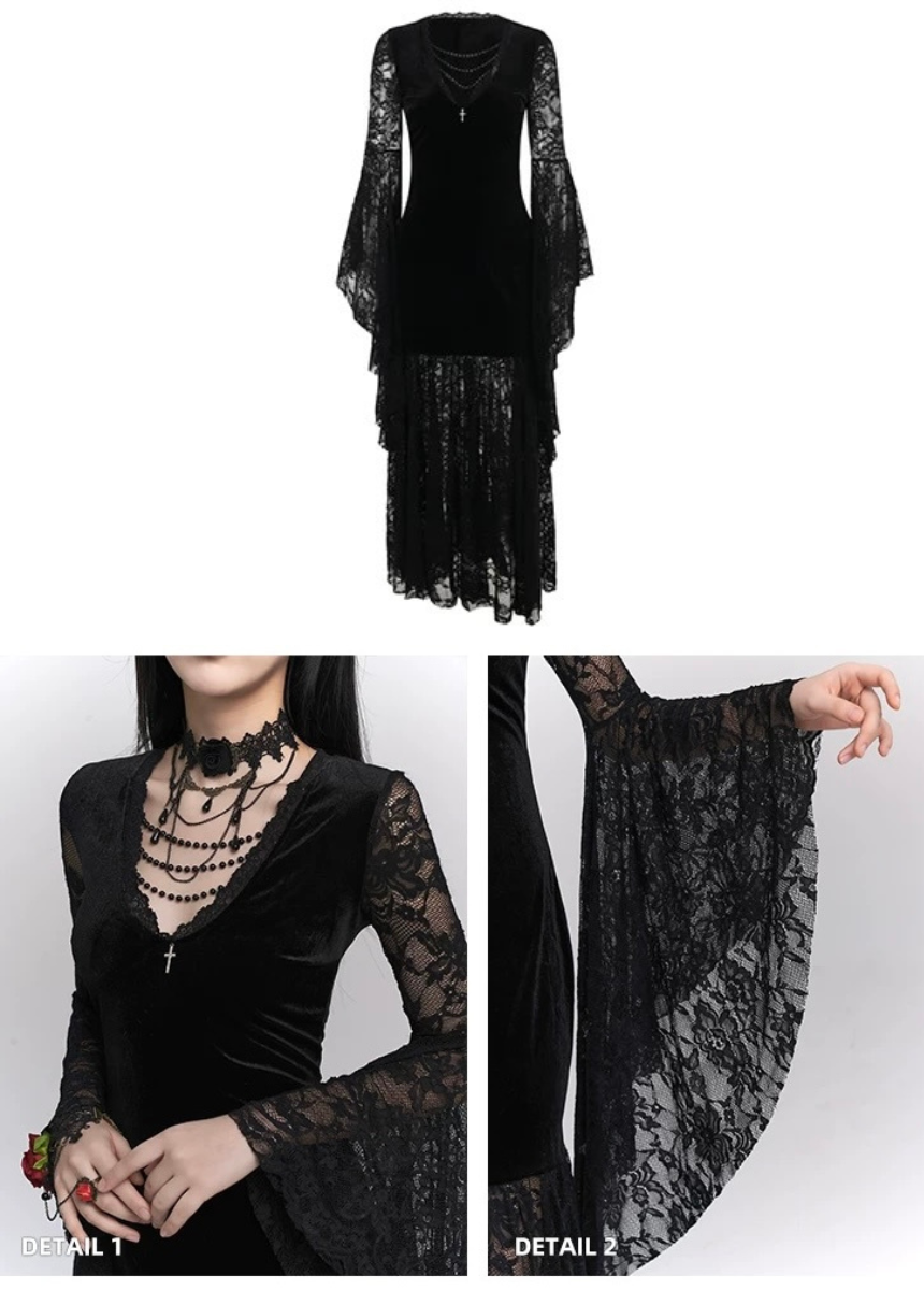 gothic retro velvet dress / LG1209