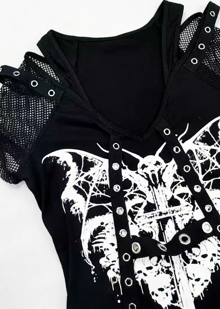 BAT GRAPHIC MESH TOP / LG1612