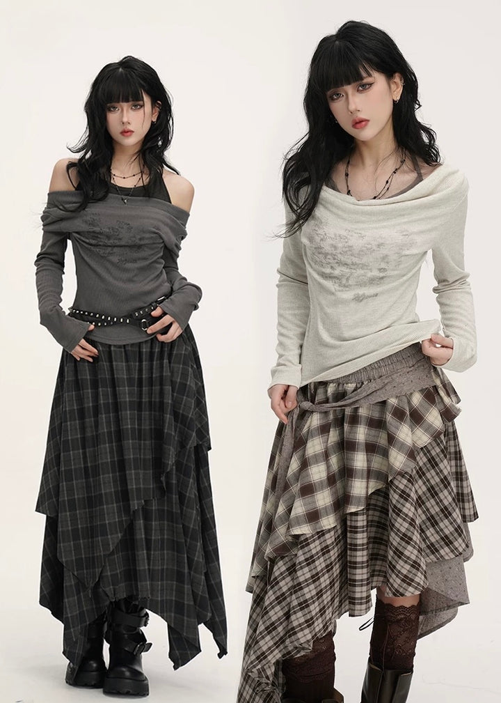 DRAPED OFF SHOULDER TOP / LG1538