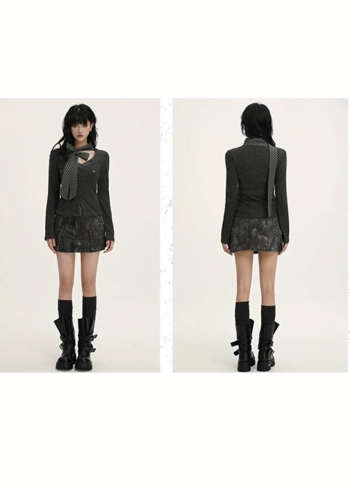 Rib Cardigan Set Tops / LG1387