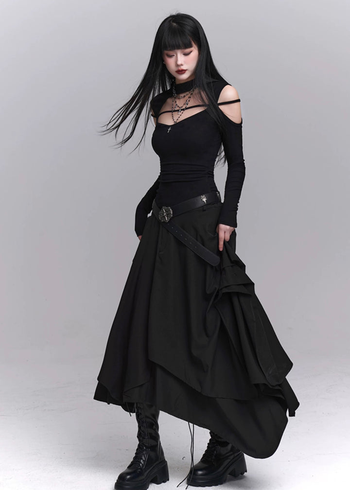 Black Irregular Skirt / LG1234