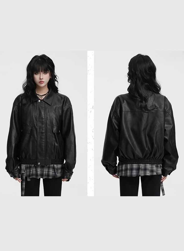 URBAN SHADOW PU LEATHER JACKET / LG1423