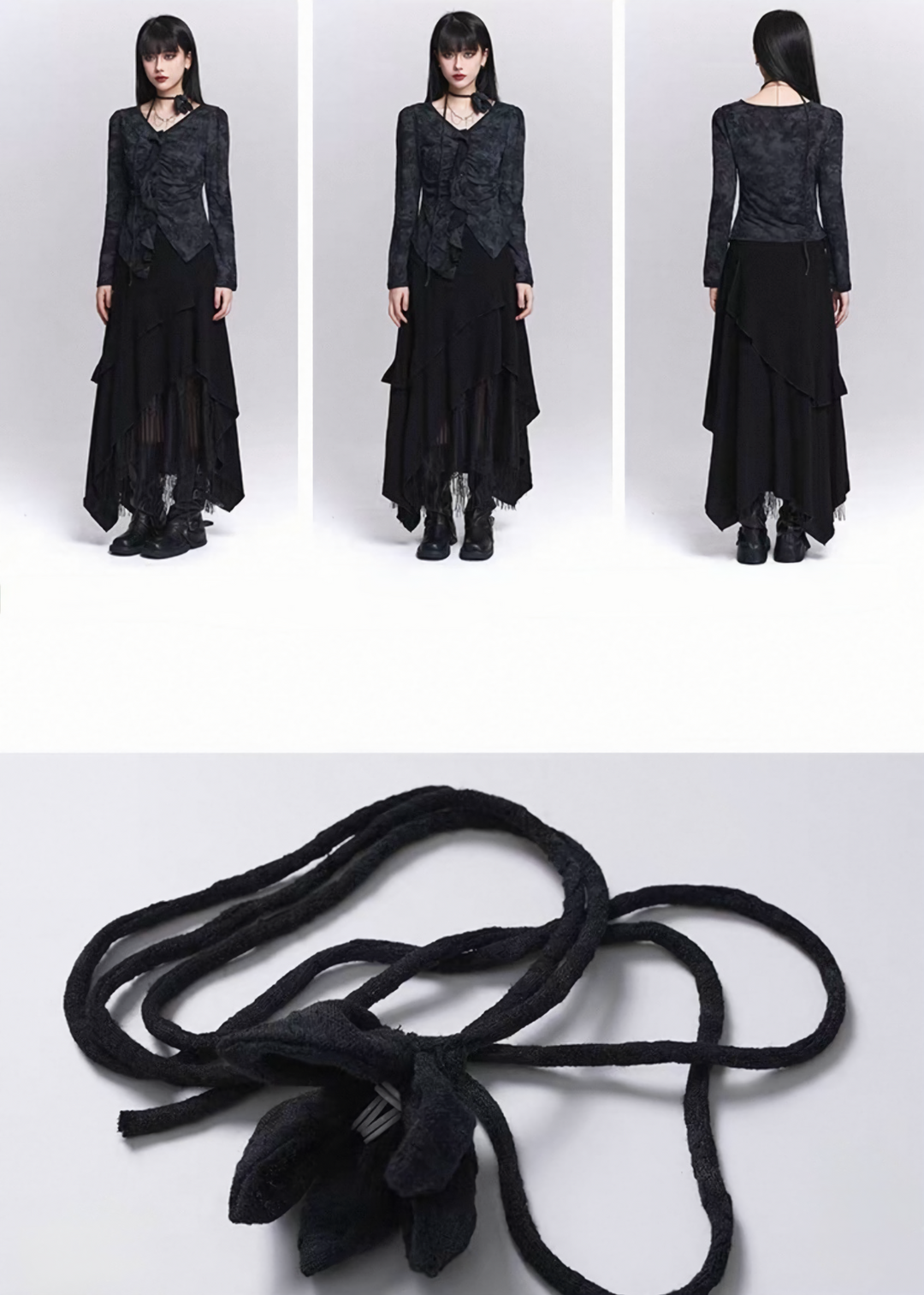 SMOKE DRAPE GOTHIC TOP / LG1530