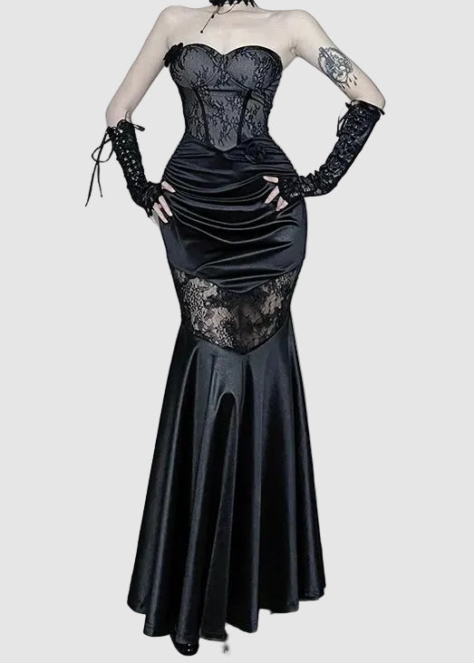 LACE MERMAID GOTHIC DRESS / LG1588