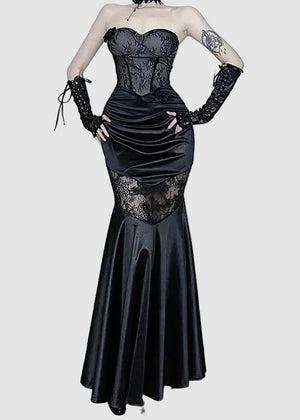 LACE MERMAID GOTHIC DRESS / LG1588
