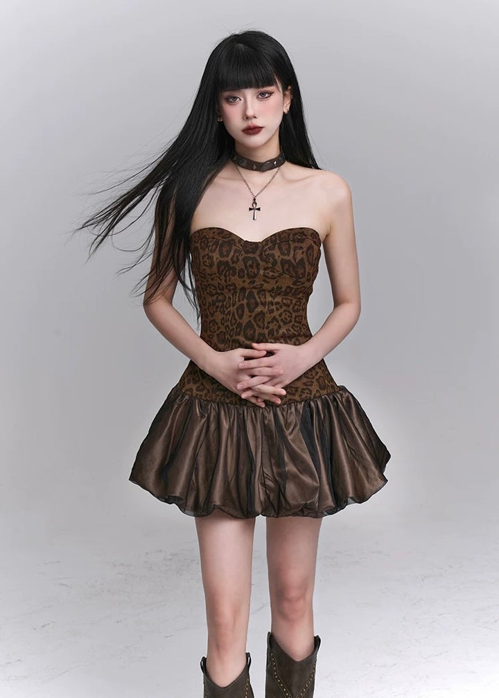 leopard cami dress / LG1243 
