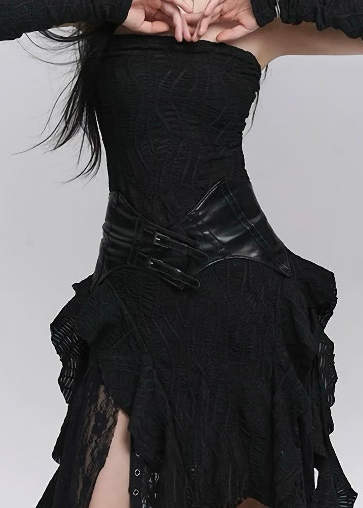 Faux Leather Corset Bustier / A1118