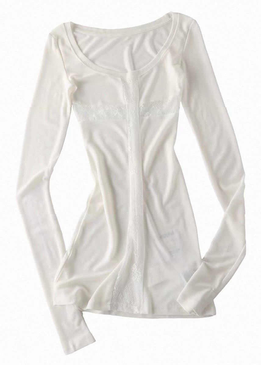 LACE CROSS SEE-THROUGH MINI  / LG1583