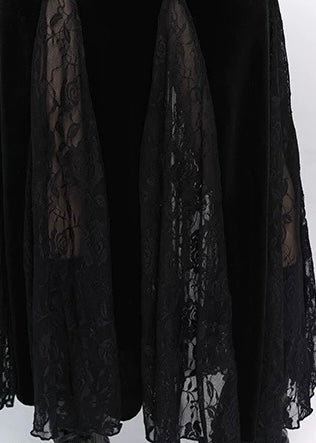 black velvet long dress / LG1177