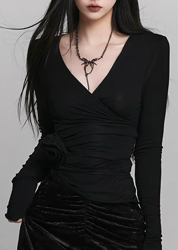 Butterfly tassel chain necklace / a1116