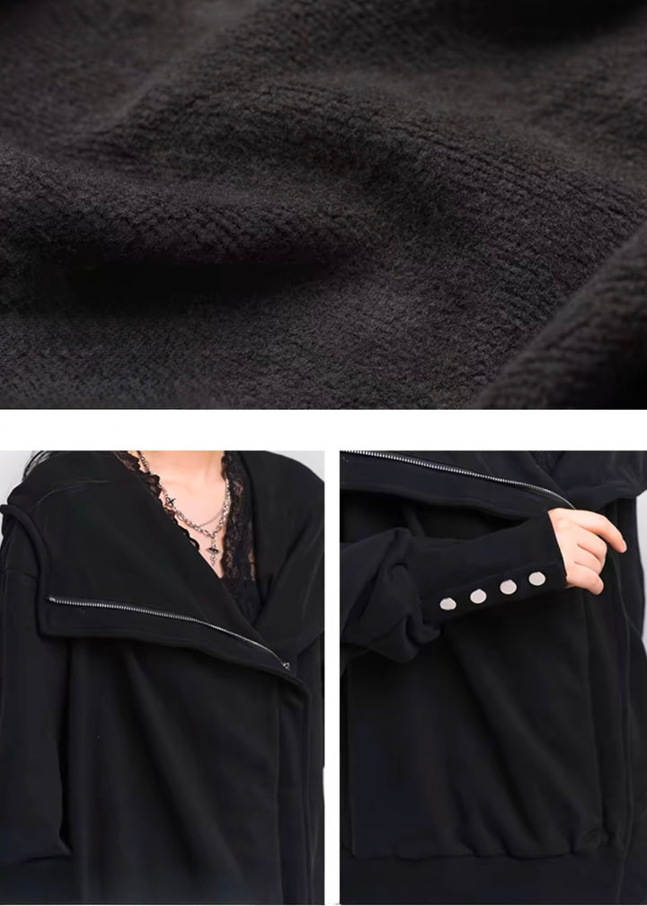 hooded sweatshirt cardigan / LG1170