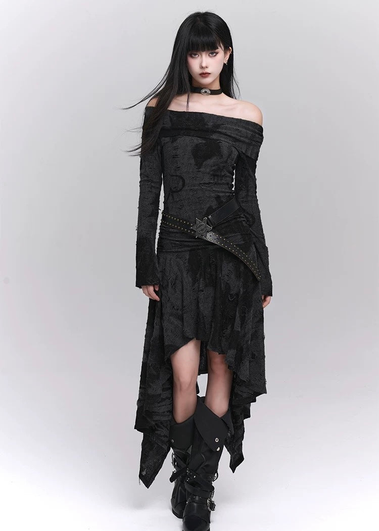 open shoulder gothic dress / LG1180 