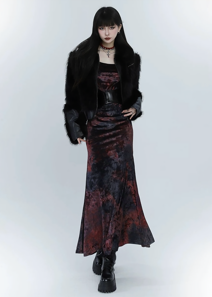 Red Marble Long Dress / LG1512