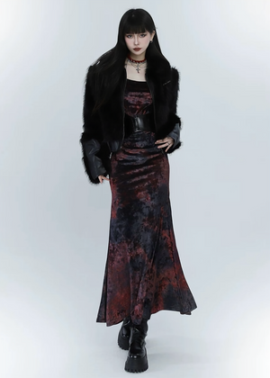 Red Marble Long Dress / LG1512