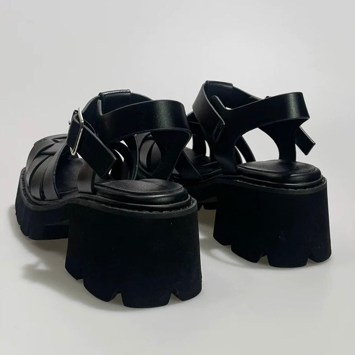 CHUNKY GURKHA PLATFORM SANDALS / V1171