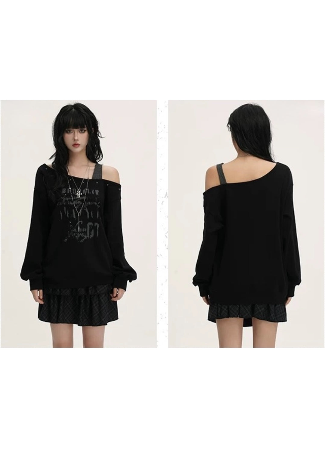 Vintage Print Loose Sweat / LG1380