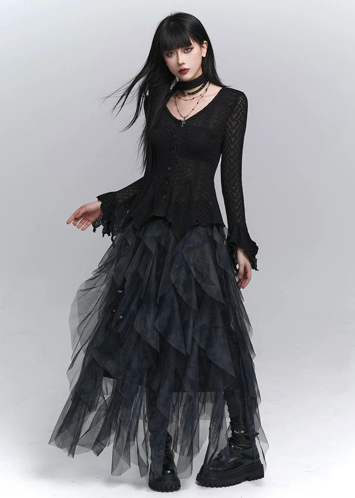 Layered Gothic Tulle Skirt / lg1347_e4r