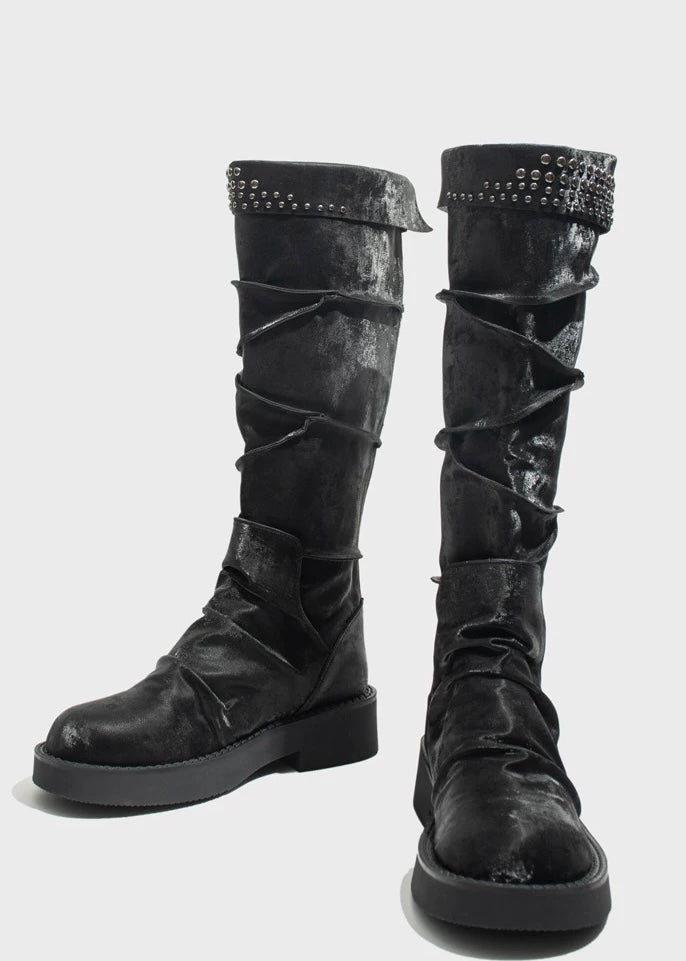 Studded Long Boots / v1154