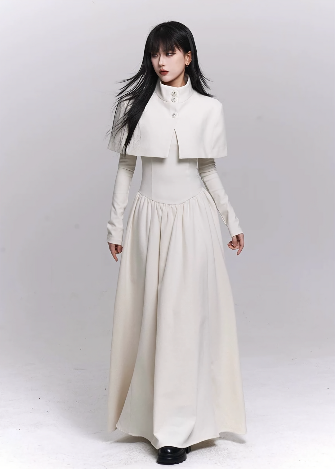 WHITE CEREMONY CAPE SET / LG1484